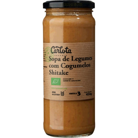 Imagem de Sopa de Legumes Cogumelos Shitak CARLOTA ORGANIC frasco 450g