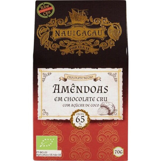 Imagem de Chocolate Cru Amêndoas NAU DO CACAU emb.70g