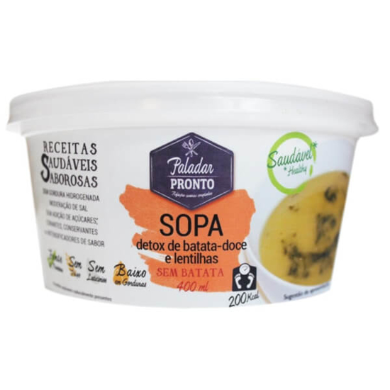 Imagem de Sopa Detox de Batata Doce e Lentilhas sem Batata PALADAR PRONTO emb.400g