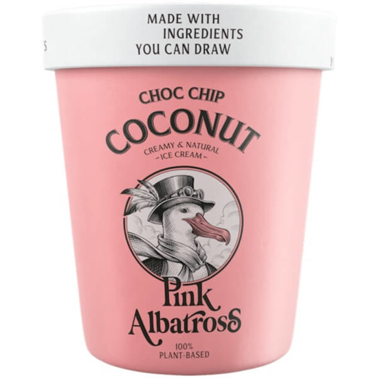 Imagem de Gelado Choco Chips e Coconut Vegan PINK ALBATROSS emb.480ml