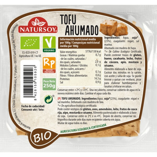 Imagem de Tofu Fumado Biológico NATURSOY emb.250g