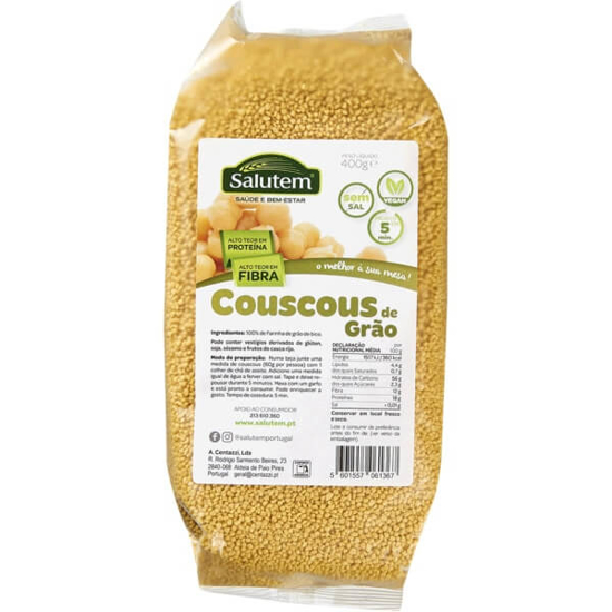 Imagem de Couscous de Grão Vegan sem Sal SALUTEM emb.400g