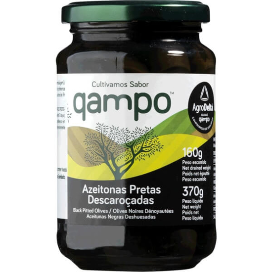 Imagem de Azeitona Preta Descaroçada Oxidada QAMPO emb.370gr (peso escorrido 160 gr)