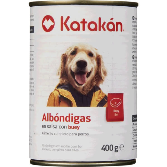 Imagem de Comida Húmida para Cão Almôndegas em Molho de Boi KATAKÁN lata 400g