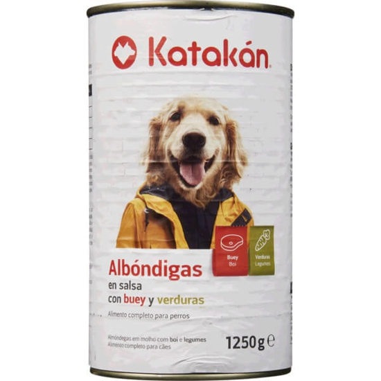 Imagem de Comida Húmida para Cão Almôndegas em Molho de Boi e Verduras KATAKÁN lata 1250g