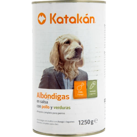 Imagem de Comida Húmida para Cão Almôndegas em Molho com Frango e Legumes KATAKÁN lata 1250g