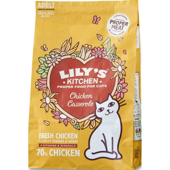 Imagem de Ração para Gato Adulto de Frango LILY'S KITCHEN emb.800g