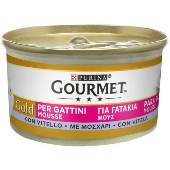 Imagem de Comida Húmida para Gato Adulto Mousse Gatinhos Vitela PURINA GOURMET GOLD emb.85g