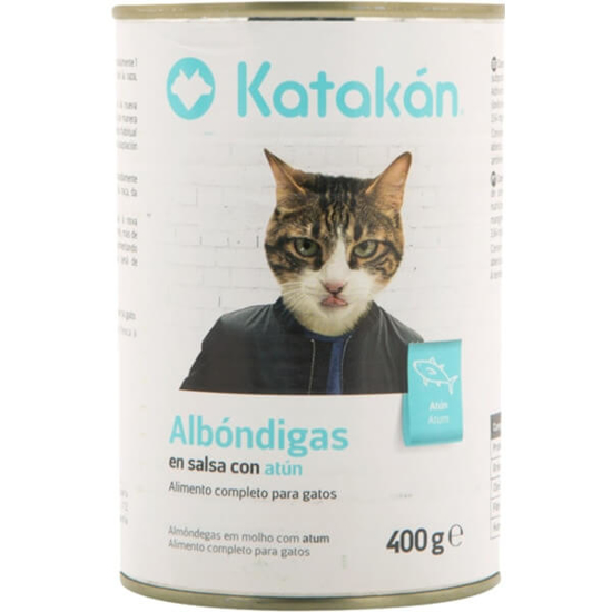 Imagem de Comida Húmida para Gato Almôndegas em Molho com Atum KATAKÁN lata 400g