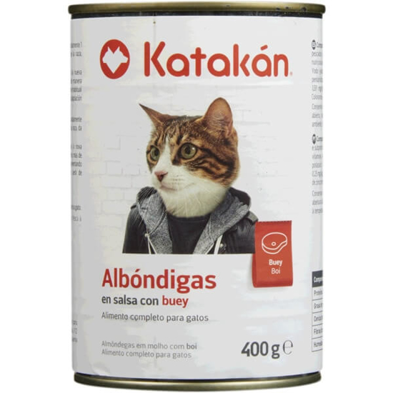 Imagem de Comida Húmida para Gato Almôndegas de Boi KATAKÁN lata 400g