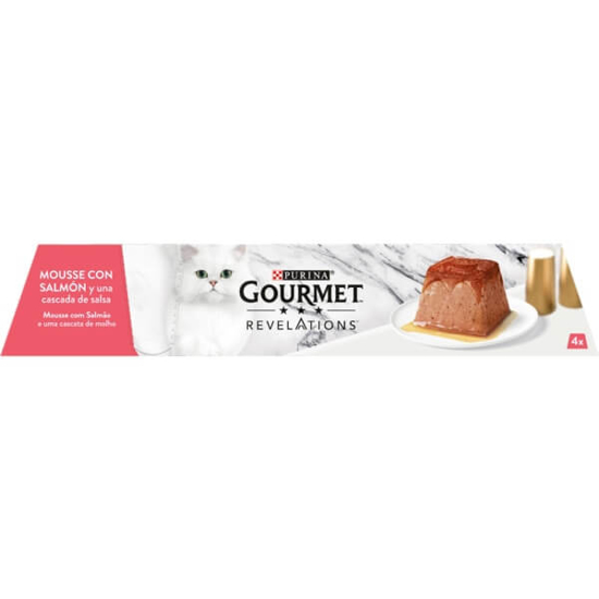 Imagem de Comida Húmida para Gato Adulto Revelations Mousse Salmão Terrina PURINA GOURMET emb.4x57g