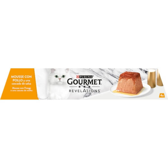 Imagem de Comida Húmida para Gato Adulto Revelations Mousse Frango Terrina PURINA GOURMET emb.4x57g