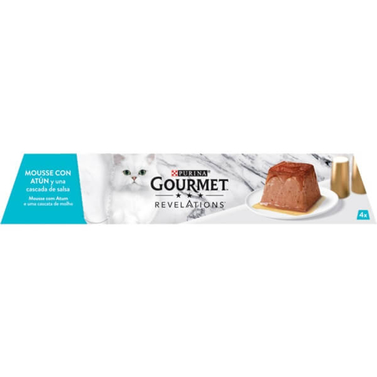 Imagem de Comida Húmida para Gato Adulto Revelations Mousse Atum Terrina PURINA GOURMET emb.4x57g