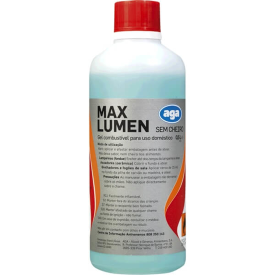 Imagem de Gel Combustível para Uso Doméstico MAX LUMEN emb.500ml