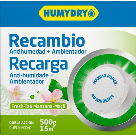 Imagem de Ambientador Anti-Humidade Maçã Verde Recarga HUMYDRY emb.500g