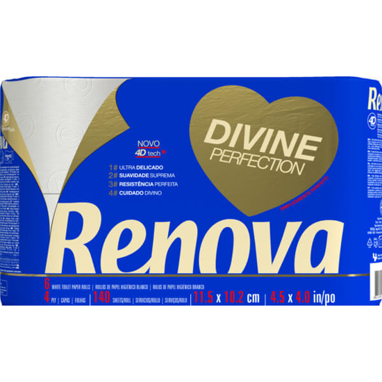 Imagem de Papel Higiénico Divine Perfection RENOVA emb.6 unidades