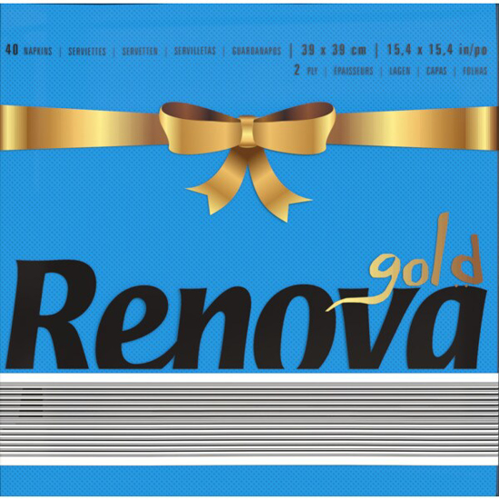 Imagem de Guardanapos Azul RENOVA GOLD emb.30 unidades