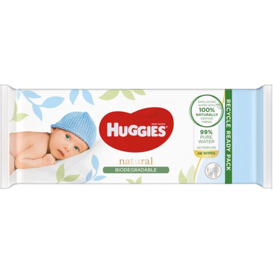 Imagem de Toalhitas Naturais Biodegradáveis HUGGIES emb.48un