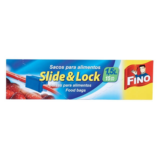 Imagem de Sacos de Conservação 1,5 L FINO SLIDE & LOCK emb.15 unidades