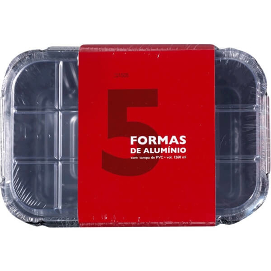 Imagem de Formas de Alumínio Grandes Rectangulares Nº 7313A LUSOFORMA 5 unidades