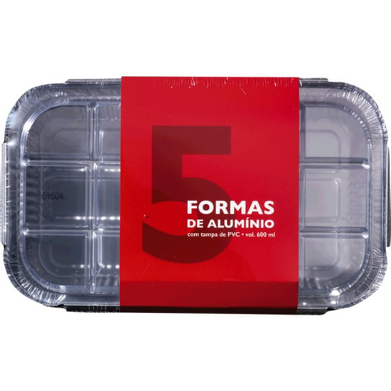 Imagem de Formas de Alumínio Pequenas Rectangulares Nº 1365A LUSOFORMA 5 unidades