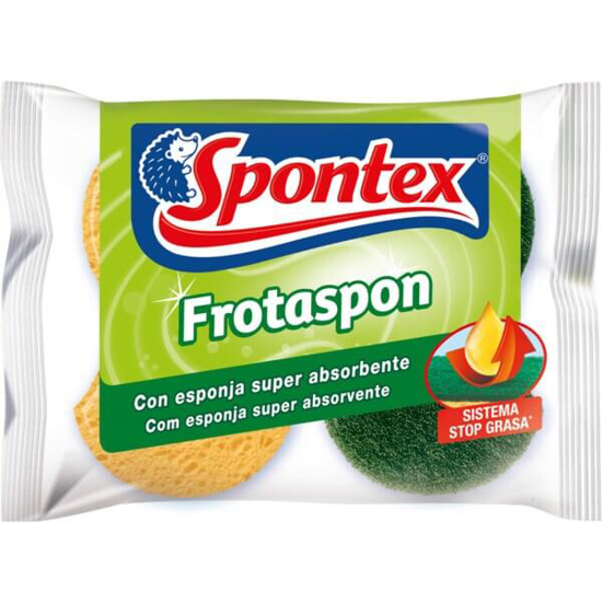 Imagem de Esfregão Fibra com Esponja Super Absorvente SPONTEX FROTASPON 2 unidades