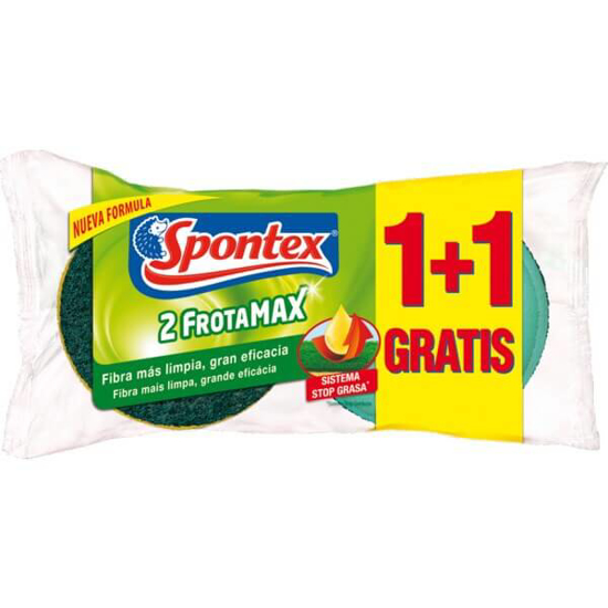 Imagem de Esfregão Fibra com Esponja Salva-Unhas SPONTEX FROTAMAX 1 unidade