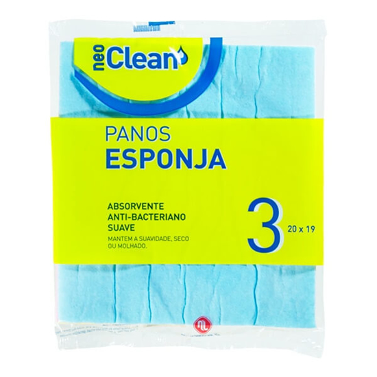 Imagem de Panos Esponja Absorvente Suave NEO CLEAN emb.3 unidades