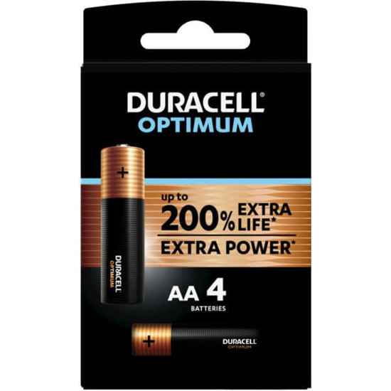 Imagem de Pilhas AA 200% Extra Power DURACELL OPTIMUM emb.4 unidades
