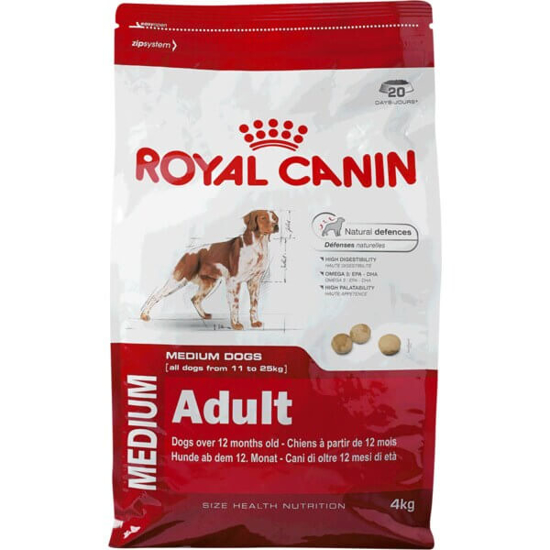 Imagem de Ração para Cão Médio Adulto a Partir dos 12 Meses dos 11 aos 25 kg ROYAL CANIN emb.4kg