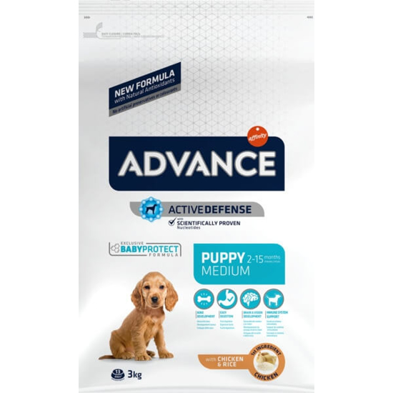 Imagem de Ração para Cão Puppy Médio com Galinha e Arroz ADVANCE emb.3kg