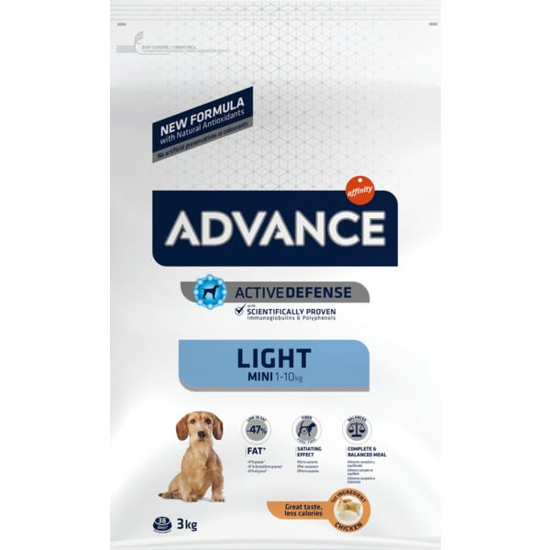 Imagem de Ração para Cão Mini Light + 8 Meses com Frango e Arroz ADVANCE emb.3kg