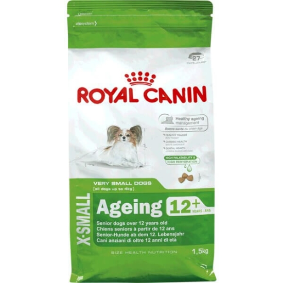 Imagem de Ração para Cão X-Small Ageing + 12 Anos com Mais de 4 kg ROYAL CANIN emb.1,5kg