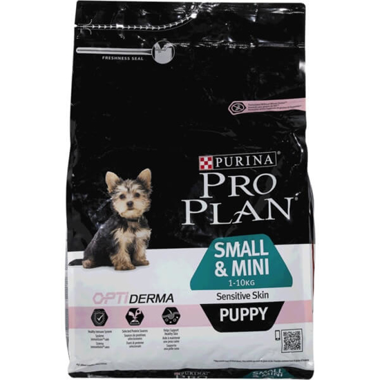 Imagem de Ração para Cachorro Pequeno e Mini com OptiDerma para Pele Sensível Rica em Salmão PURINA PRO PLAN emb.3kg