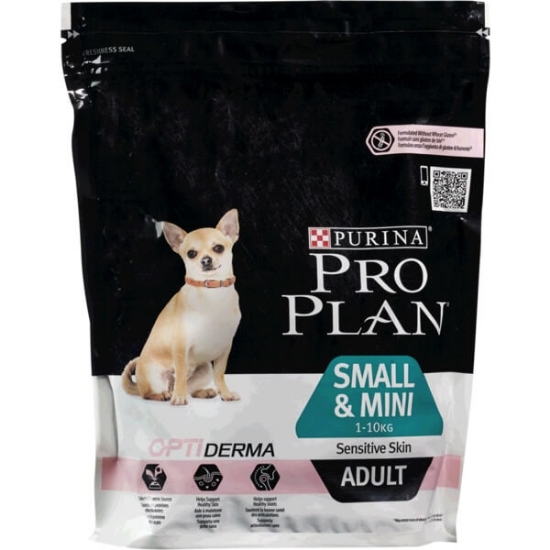 Imagem de Ração para Cão Adulto Pequeno e Mini com OptiDerma para Pele Sensível Rica em Salmão PURINA PRO PLAN emb.700g