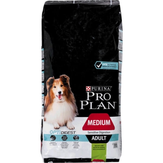 Imagem de Ração para Cão Adulto Médio com OptiDigest para Digestão Sensível Rica em Frango PROPLAN emb.14kg