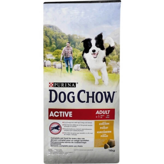 Imagem de Alimento Seco para Cão Activo Adulto + 1 Ano com Frango DOG CHOW emb.14kg