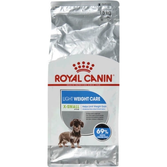 Imagem de Alimento Seco para Cão Light Weight Care Raças X-Small ROYAL CANIN emb.1,5kg