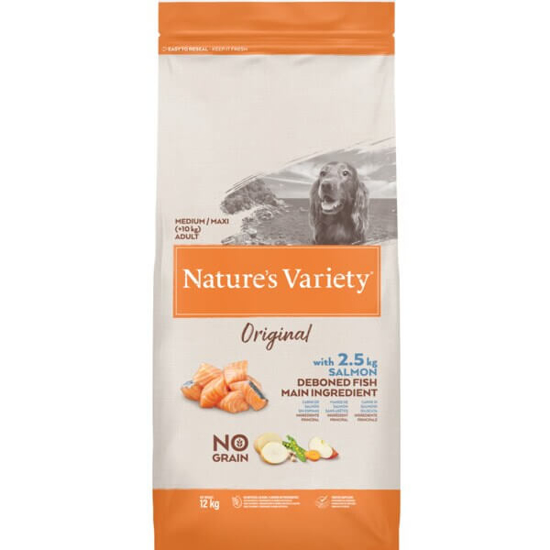 Imagem de Ração para Cão Médio/Maxi Adulto +10 Kg Original de Salmão NATURE'S VARIETY emb.2kg