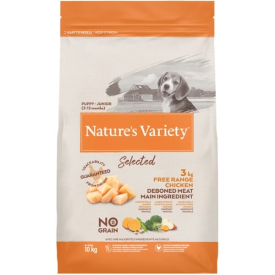 Imagem de Alimento Seco para Cachorro de 2 a 12 Meses de Frango NATURE'S VARIETY SELECTED emb.10kg