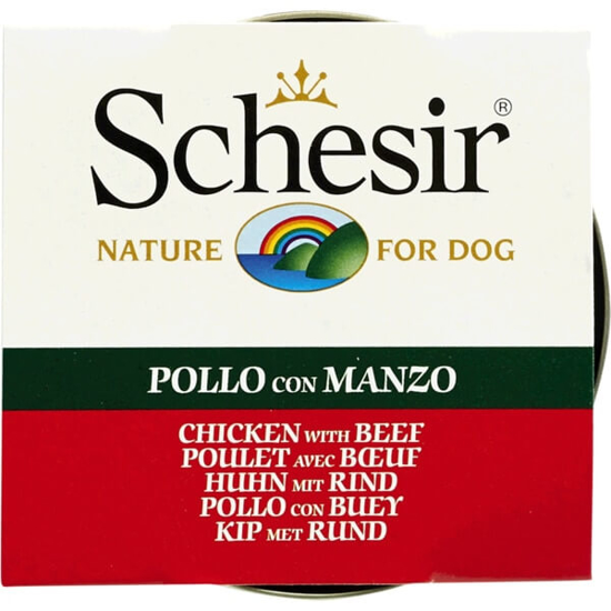 Imagem de Comida Húmida para Cão com Frango e Carne SCHESIR lata 150g