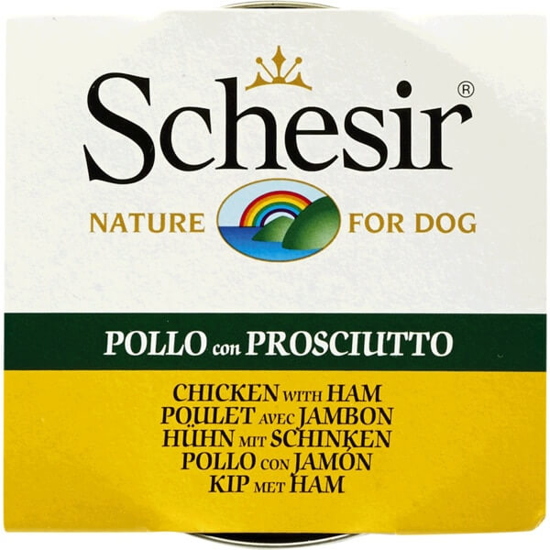 Imagem de Comida Húmida para Cão com Frango e Presunto SCHESIR lata 150g