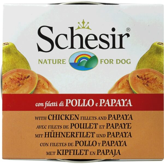 Imagem de Comida Húmida para Cão com Frango e Papaia SCHESIR lata 150g