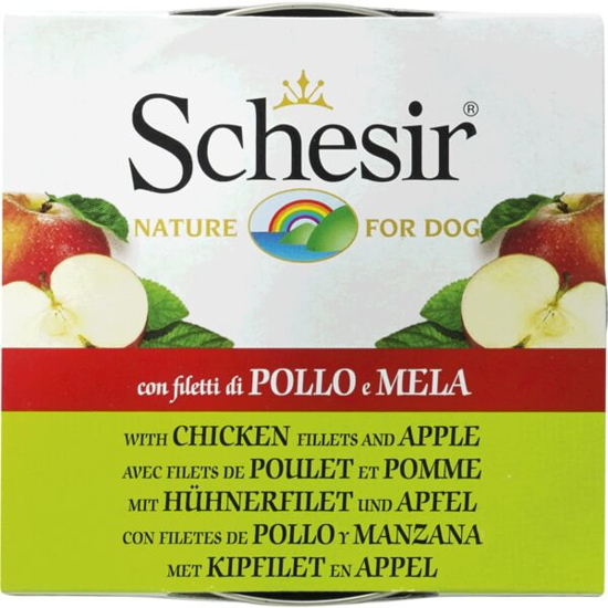Imagem de Comida Húmida para Cão com Frango e Maçã SCHESIR lata 150g