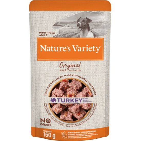 Imagem de Comida Húmida para Cão Mini Adulto 1-10 Kg Original de Peru NATURE'S VARIETY emb.150g