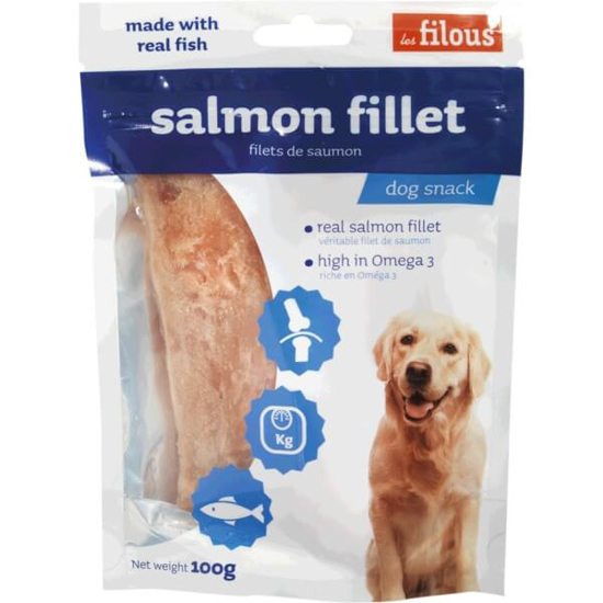 Imagem de Snack para Cão Filete de Salmão LES FILOUS emb.100g