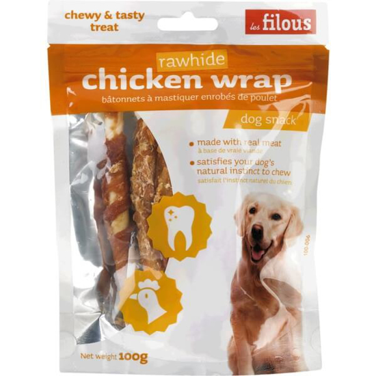 Imagem de Snack para Cão Wrap de Galinha LES FILOUS emb.100g