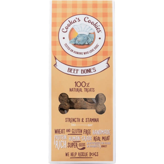 Imagem de Biscoitos para Cão Beef Bones sem Glúten COOKA'S COOKIES emb.100g