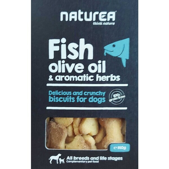 Imagem de Snacks Dog Biscuits Fish, Olive Oil e Aromartic Herbs emb.140g