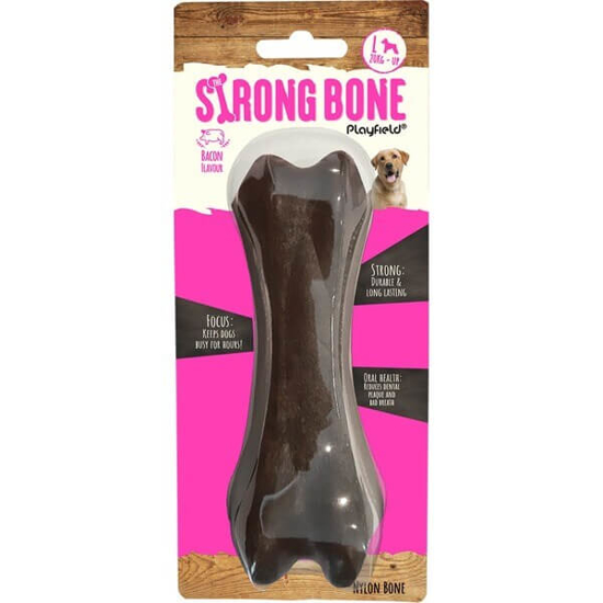 Imagem de Osso para Cão sabor Porco T 18,5cm STRONGBONE emb.1